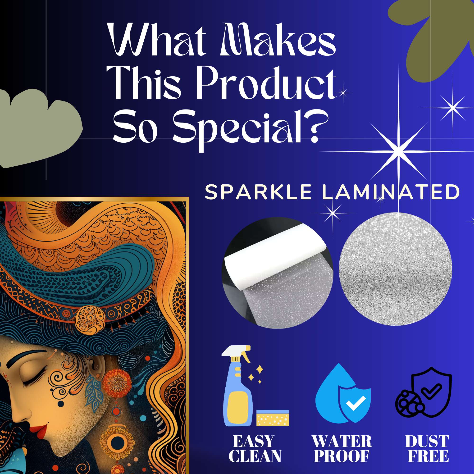 Set of Three Wall Paintings for Wall Dacoration Golden Framed Wall Paintings for Living Room & Bedroom Wall Art for Home Decoration & Office Wall Décor (18x12 inch CH-GD3-3) - Image 3