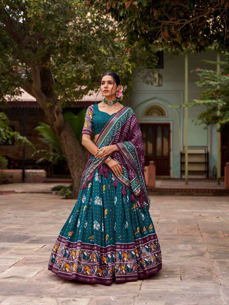 Women's Traditional Printed Lehenga Choli Set with Bandhani Dupatta ? Festive & Navratri Wear - Image 6
